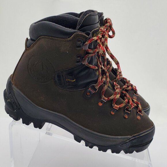 RARE VINTAGE 80s La Sportiva Crampon-Ready Hiking Boots🏔️Vibram EU40/US8.5-9 - Picture 1 of 13